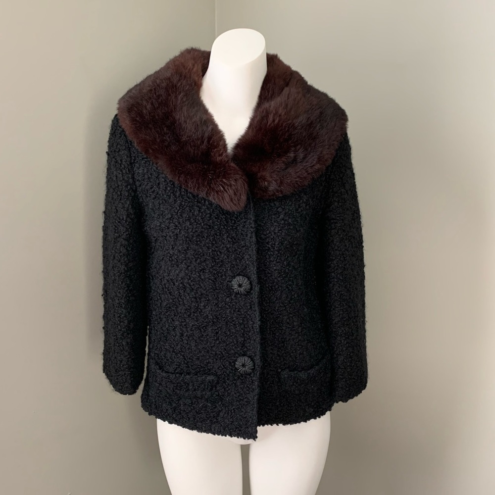 Vintage fur collar coat